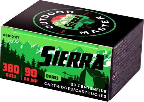 90GR JHP 20RD 10BX/CSSIERRA OUTDOOR MASTER 380 ACP - American Ordnance