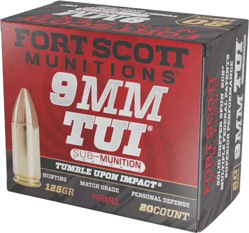 COPPER SUBSONIC 20RD 25BX/CSFORT SCOTT 9MM LUGER 125GR TUI - American Ordnance
