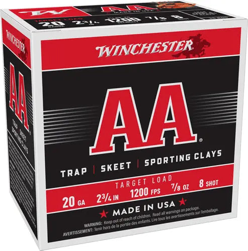 #8 1200FPS 250RD CASE LOTWINCHESTER AA 20GA 2.75&quot; 7/8OZ - American Ordnance