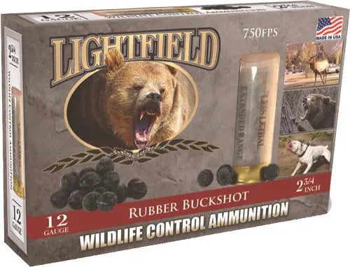 RUBBER BUCKSHOT 5RD 10BX/CSLIGHTFIELD 12GA 2.75&quot; 21-BALL - American Ordnance