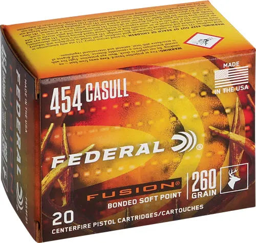 260GR FUSION 20RD 10BX/CSFEDERAL FUSION 454 CASULL - American Ordnance