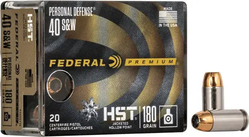 HST JHP 20RD 10BX/CSFEDERAL PREMIUM 40 SW 180GR - American Ordnance