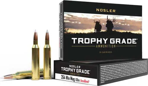 MAG 130GR ACCUBOND 20RD 10BX/CNOSLER TROPHY GRADE 264 WIN - American Ordnance