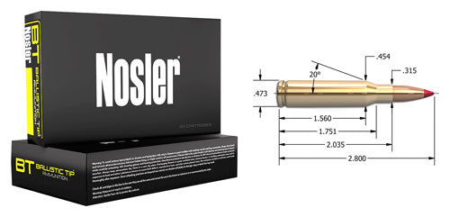 BALLISTIC TIP 20RD 10BX/CSNOSLER BT 7MM-08 REM 120GR - American Ordnance