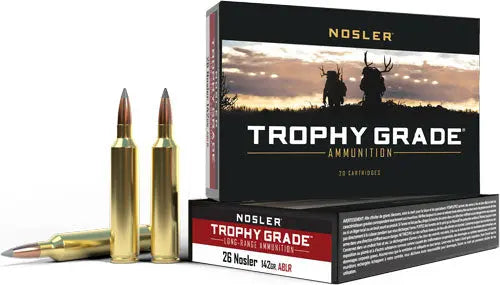 NOSLER 142GR ABLR 20RD 10BX/CSNOSLER TROPHY GRADE LR 26 - American Ordnance