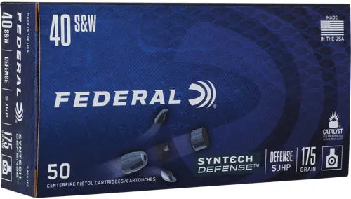 SW 175GR SJHP 50RD 10BX/CSFEDERAL SYNTHETIC DEFENSE 40 - American Ordnance
