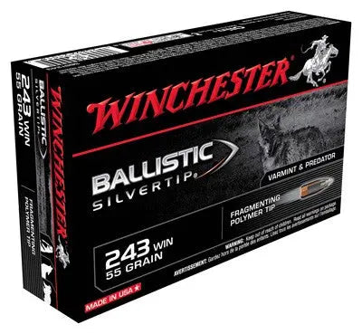 55GR SILVER-TIP 20RD 10BX/CS <WINCHESTER SUPREME 243 WIN - American Ordnance