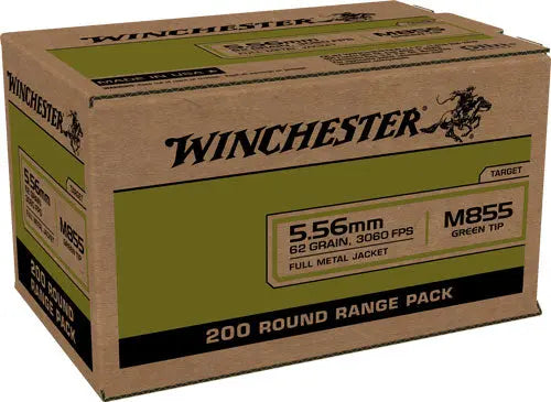 GREEN TIP 800RD CASE LOTWINCHESTER USA 5.56X45 62GR - American Ordnance