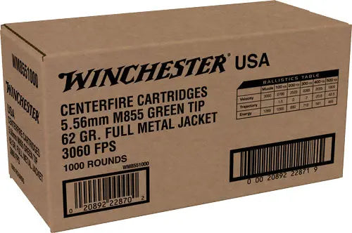 TIP 1000RD CASE LOTWINCHESTER USA 5.56X45 GREEN - American Ordnance
