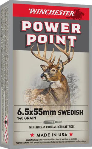 140GR POWER POINT 20RD 10BX/CSWINCHESTER 6.5X55 MAUSER - American Ordnance