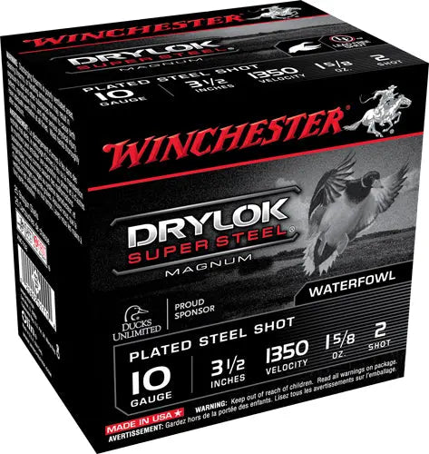 1-5/8OZ #2 1350FPS 25RD 10BX/CWINCHESTER DRYLOK 10GA 3.5&quot; - American Ordnance