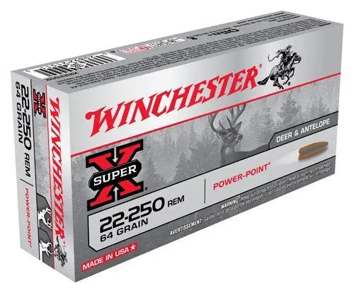 64GR POWER POINT 20RD 10BX/CSWINCHESTER SUPER-X 22-250 REM - American Ordnance