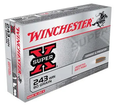 80GR JSP 20RD 10BX/CSWINCHESTER SUPER-X 243 WIN - American Ordnance