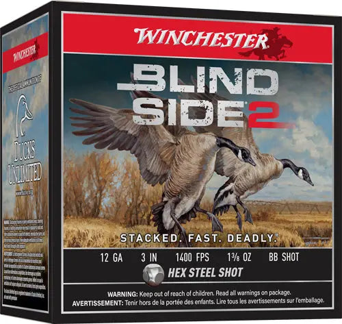 3&quot; 1-3/8OZ #BB 25RD 10BX/CSWINCHESTER BLIND SIDE 2 12GA - American Ordnance