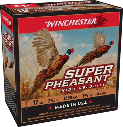 1-3/8OZ #6 1450FPS 25RD 10BX/CWINCHESTER SUPER PHEASANT 12GA - American Ordnance