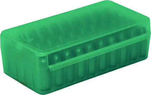 50-ROUNDS SIDE SLIDE CL GREENMTM AMMO BOX 45ACP/40SW/10MM - American Ordnance