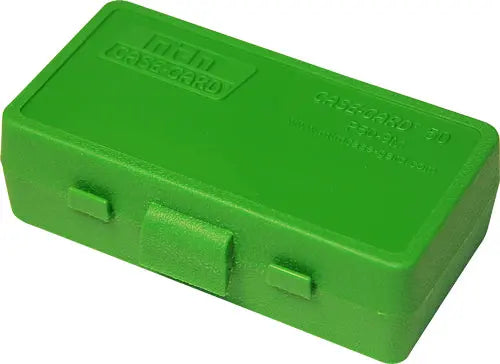 50-ROUNDS FLIP TOP STYLE GREENMTM AMMO BOX 9MM LUGER/380ACP - American Ordnance