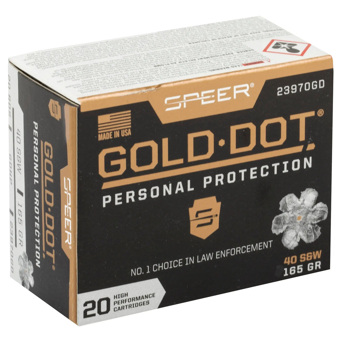 SPR GOLD DOT 40SW 165GR HP 20/200 - American Ordnance