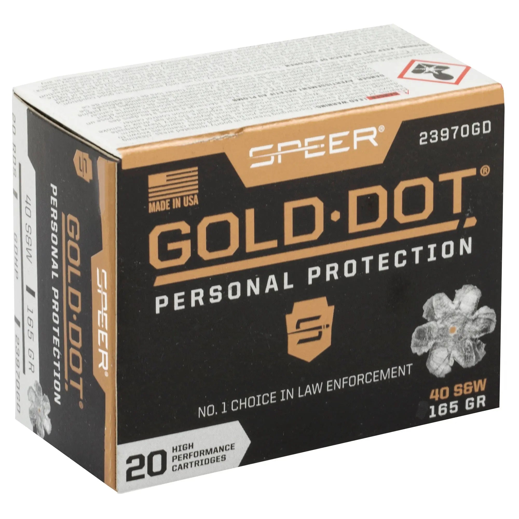SPR GOLD DOT 40SW 165GR HP 20/200 - American Ordnance
