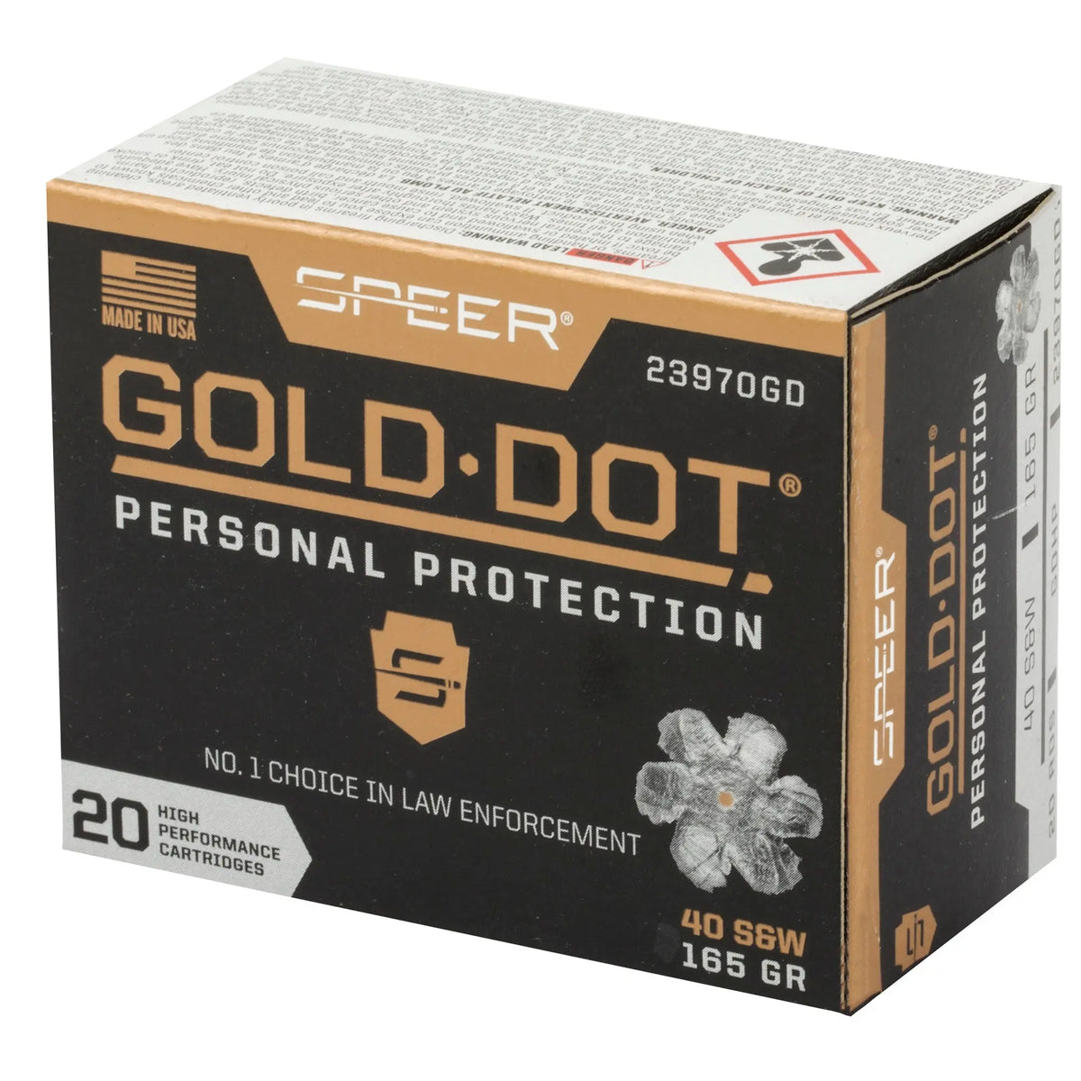 SPR GOLD DOT 40SW 165GR HP 20/200 - American Ordnance
