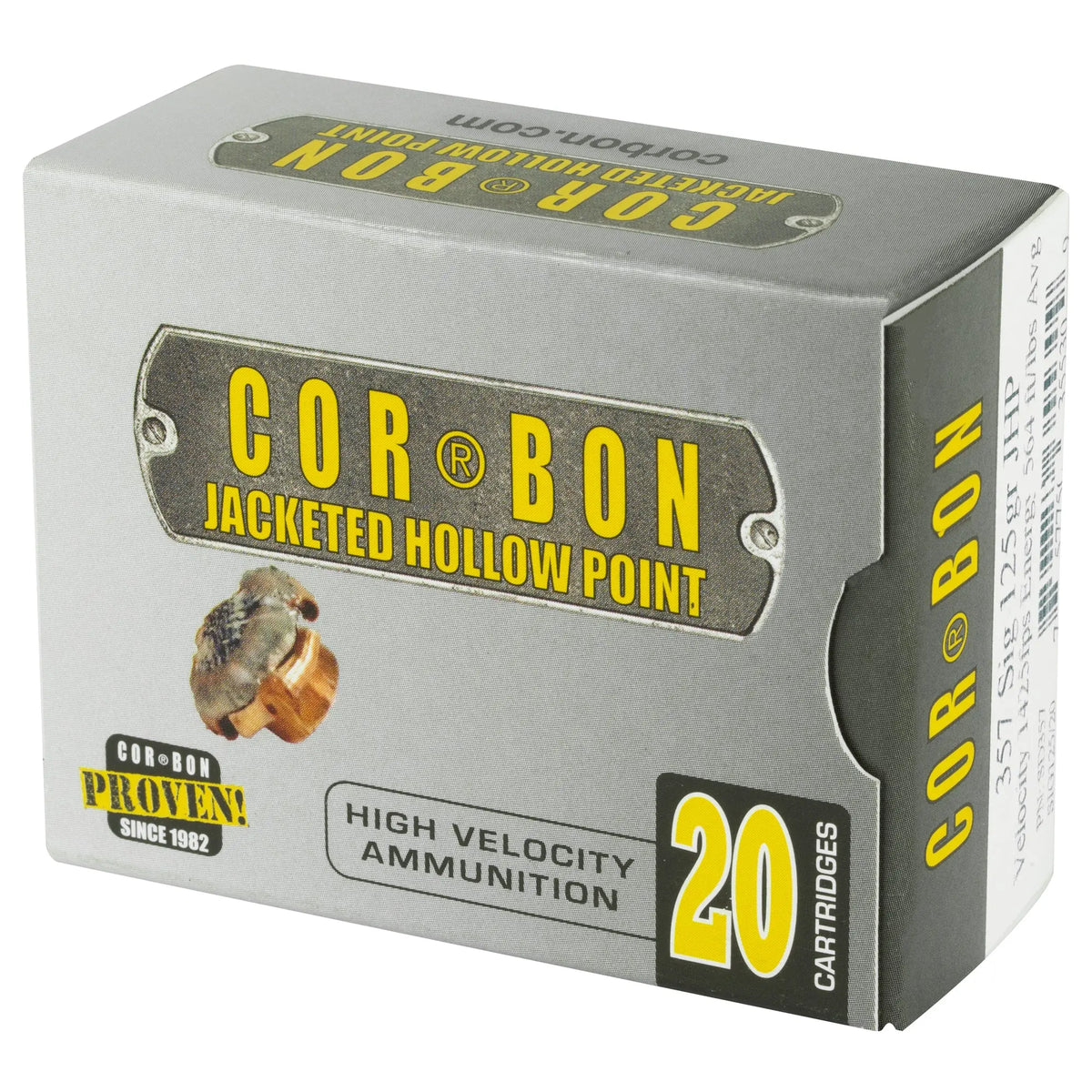 CORBON 357SIG 125GR JHP 20/500 - American Ordnance