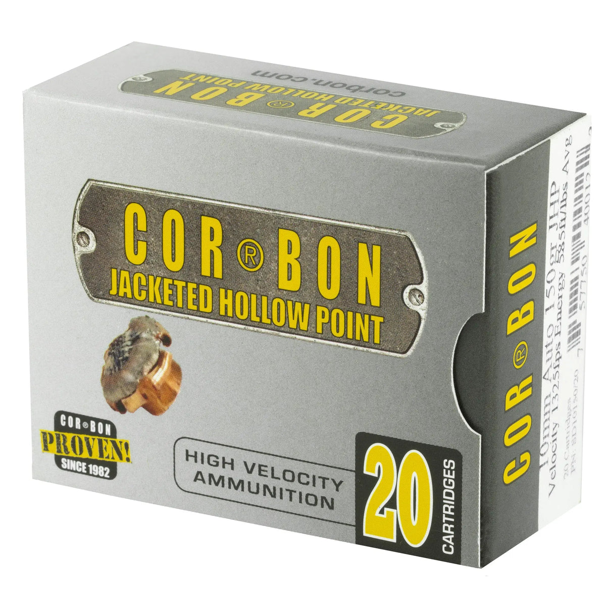 CORBON 10MM 150GR JHP 20/500 - American Ordnance