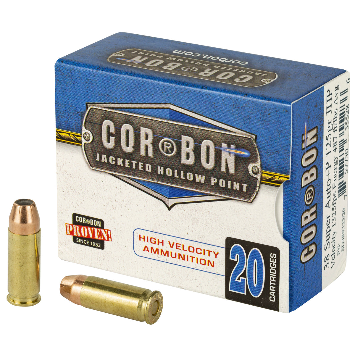 CORBON 38SUPER+P 125GR JHP 20RD