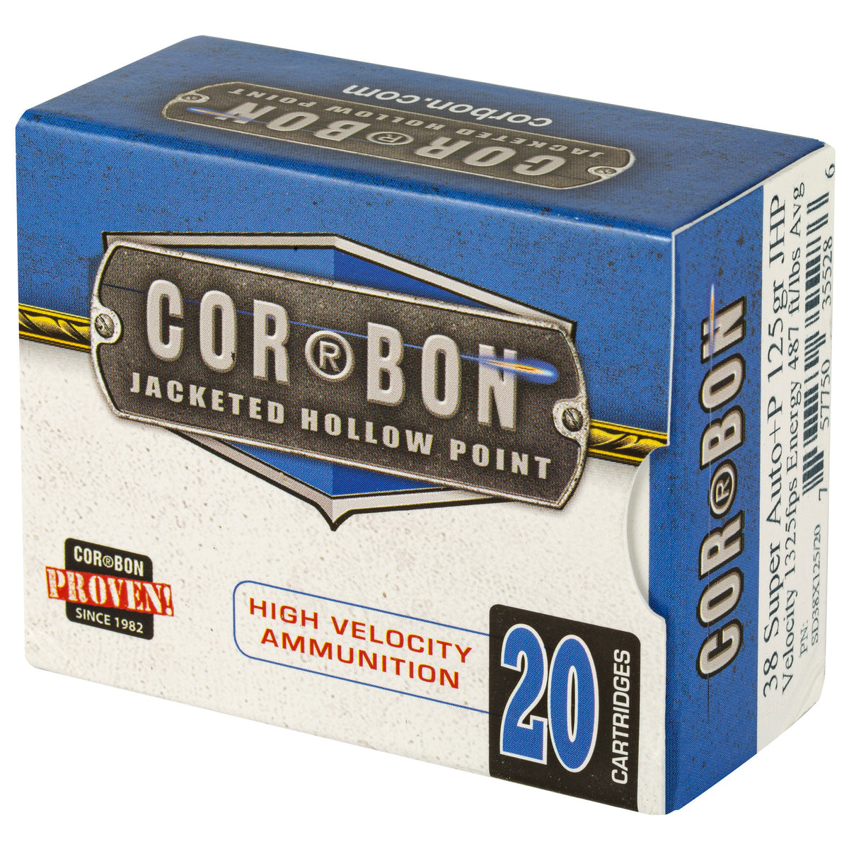 CORBON 38SUPER+P 125GR JHP 20RD