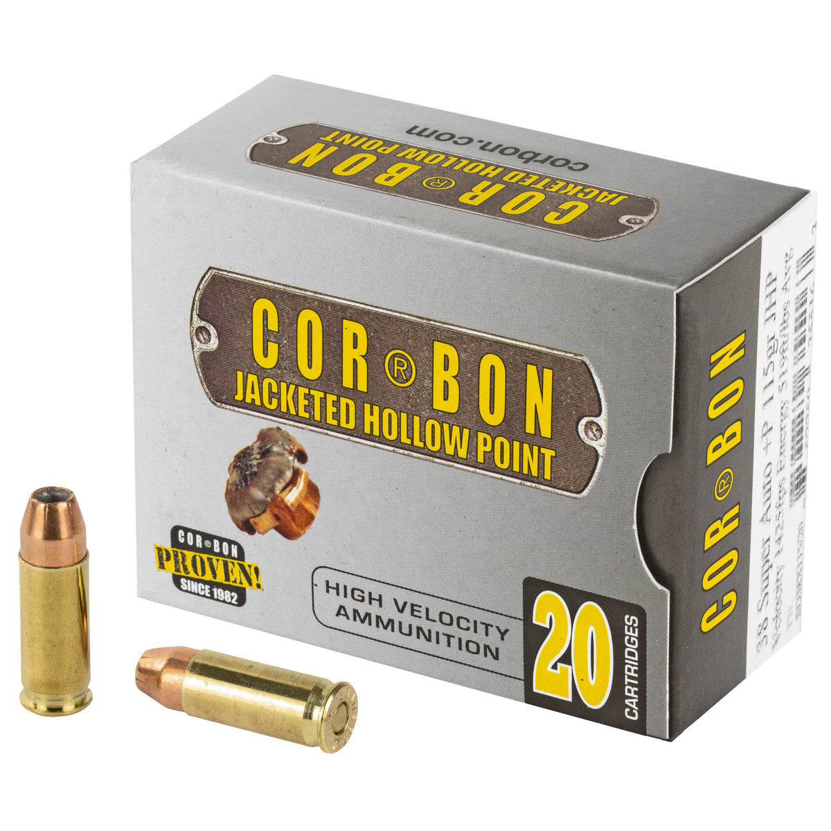 CORBON 38SUPER+P 115GR JHP 20RD