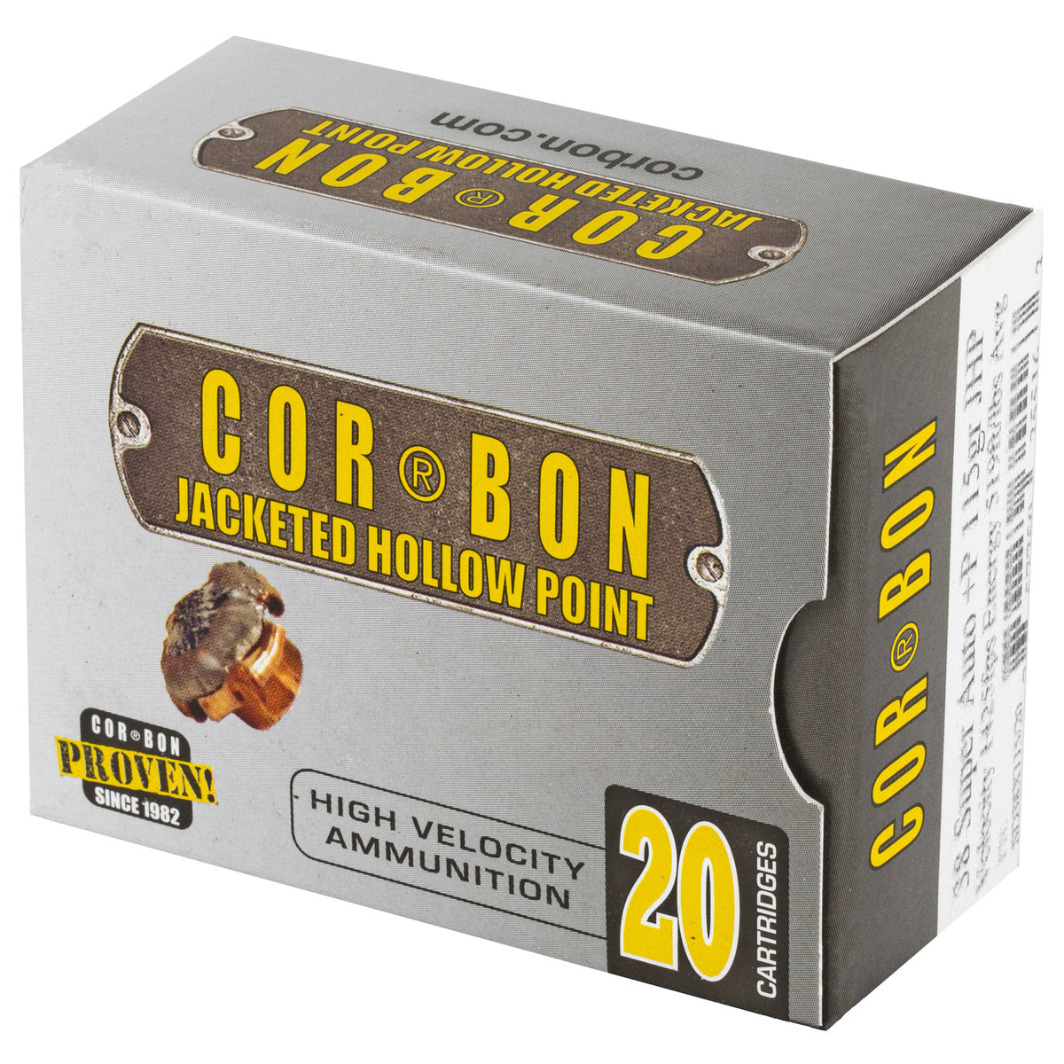 CORBON 38SUPER+P 115GR JHP 20RD