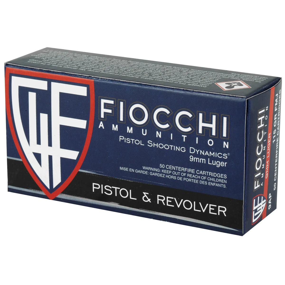 FIOCCHI 9MM 115GR FMJ 50/1000 - American Ordnance