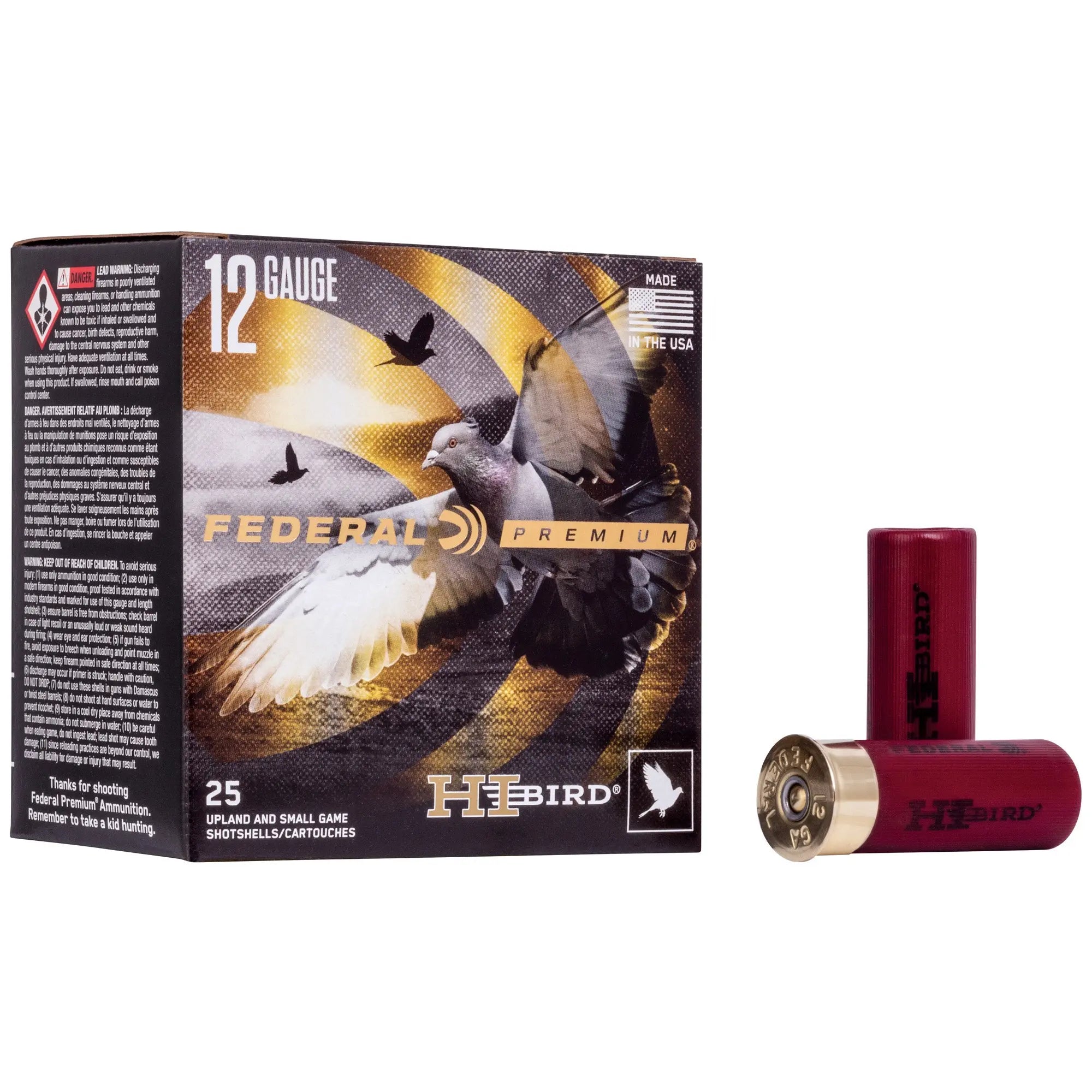 FED HI-BIRD 12GA 2.75" #8 25/250 - American Ordnance