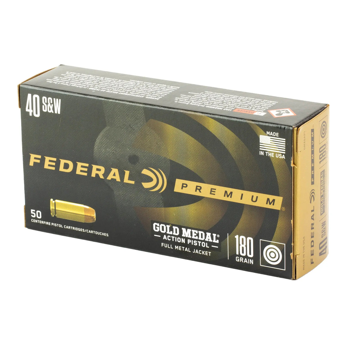 FED GLD MDL 40S&amp;W 180GR FMJ 50/500 - American Ordnance