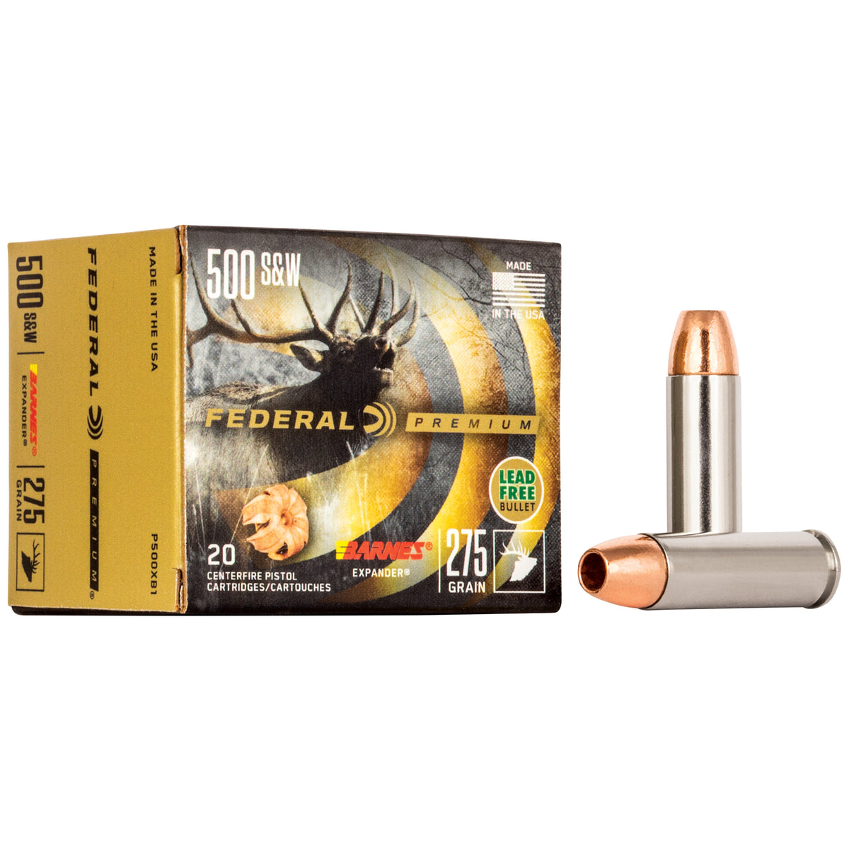 FEDERAL PREMIUM 500S&amp;W 275GR BRNS EXP 20RD
