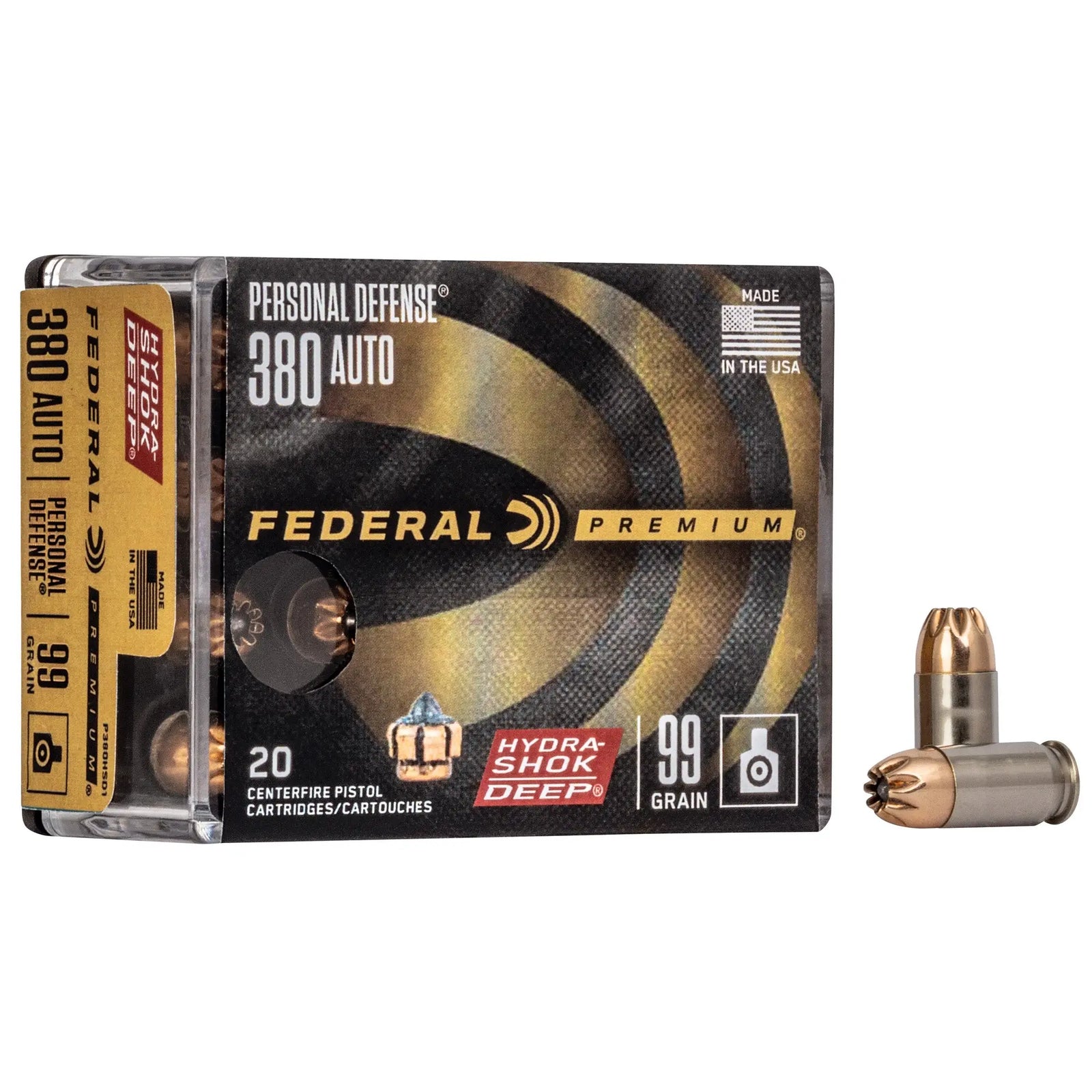 FED HYDRA-SHOK DEEP 380AUTO 99GR 20/ - American Ordnance