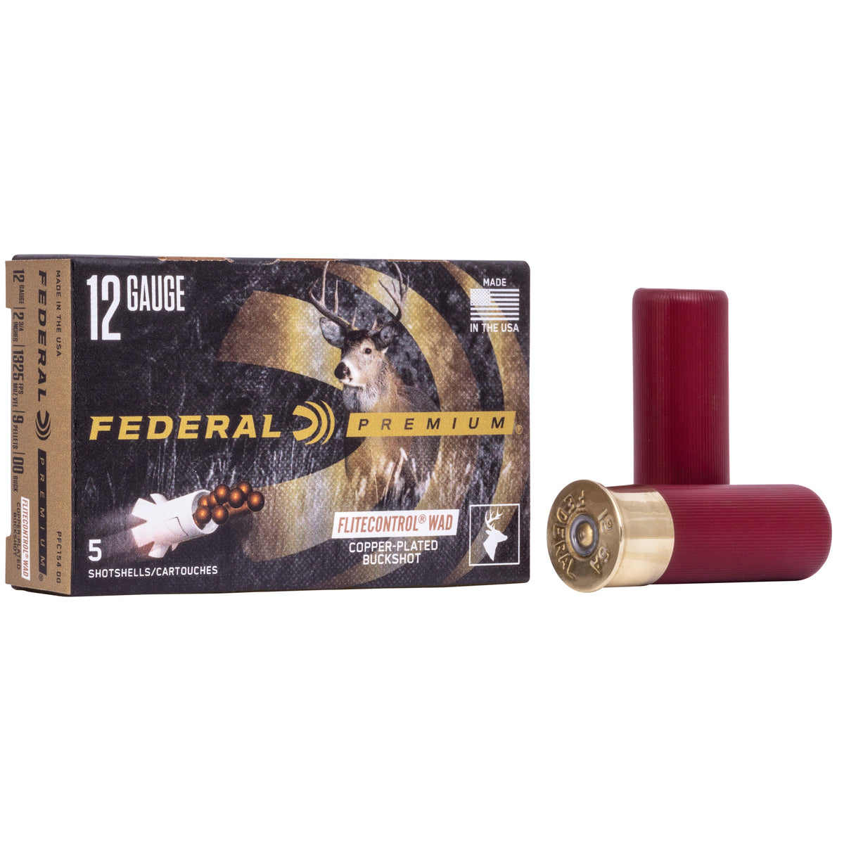 FEDERAL FLT CRTL 12GA 2.75&quot; 00 BCK 5RD