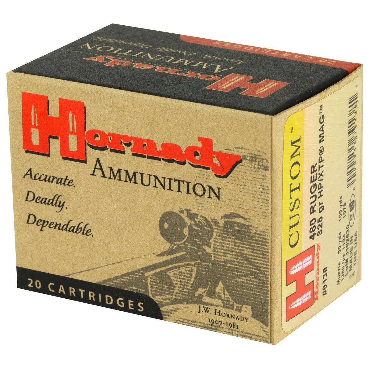 HRNDY 480 RUGER 325GR XTP 20/200 - American Ordnance