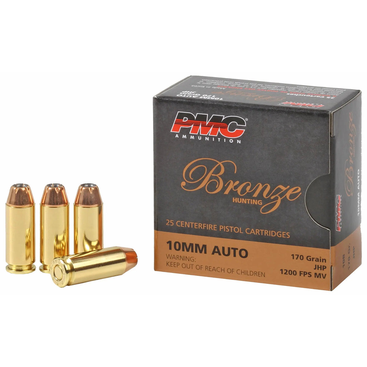 PMC BRNZ 10MM 170GR JHP 25/500 - American Ordnance