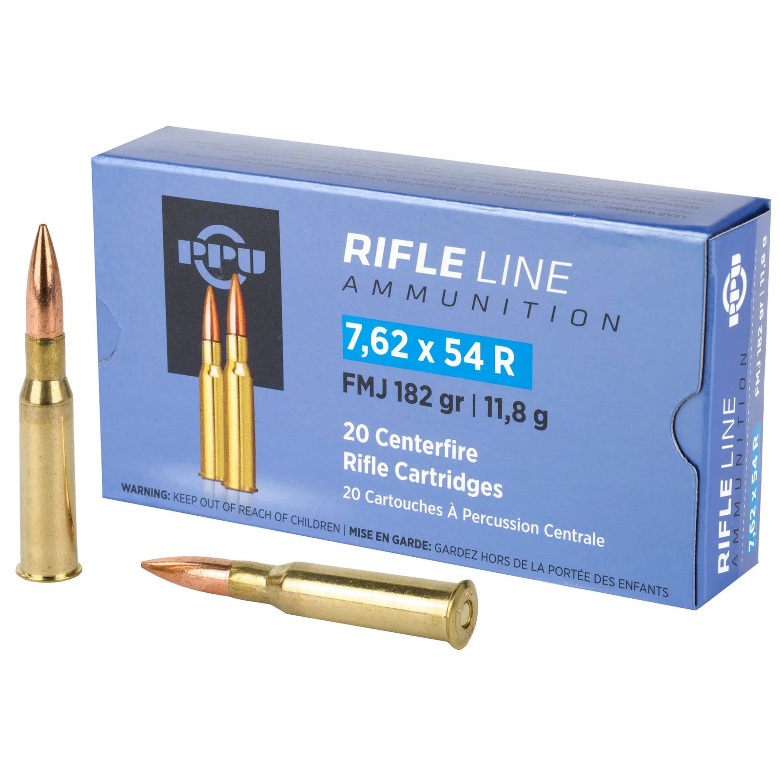 PPU 7.62X54R FMJ 182GR 20/200 - American Ordnance