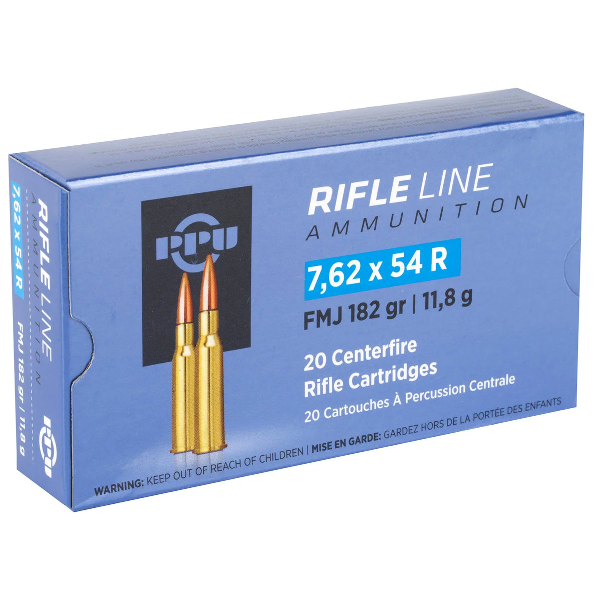 PPU 7.62X54R FMJ 182GR 20/200 - American Ordnance