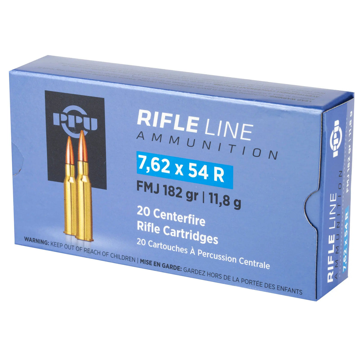 PPU 7.62X54R FMJ 182GR 20/200 - American Ordnance