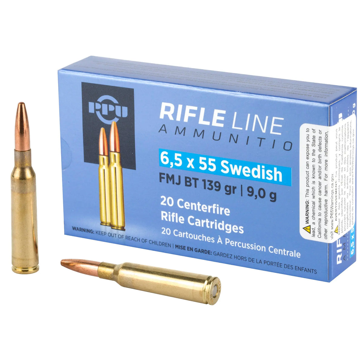 PPU 6.5X55 SWEDISH FMJ 139GR 20/200 - American Ordnance