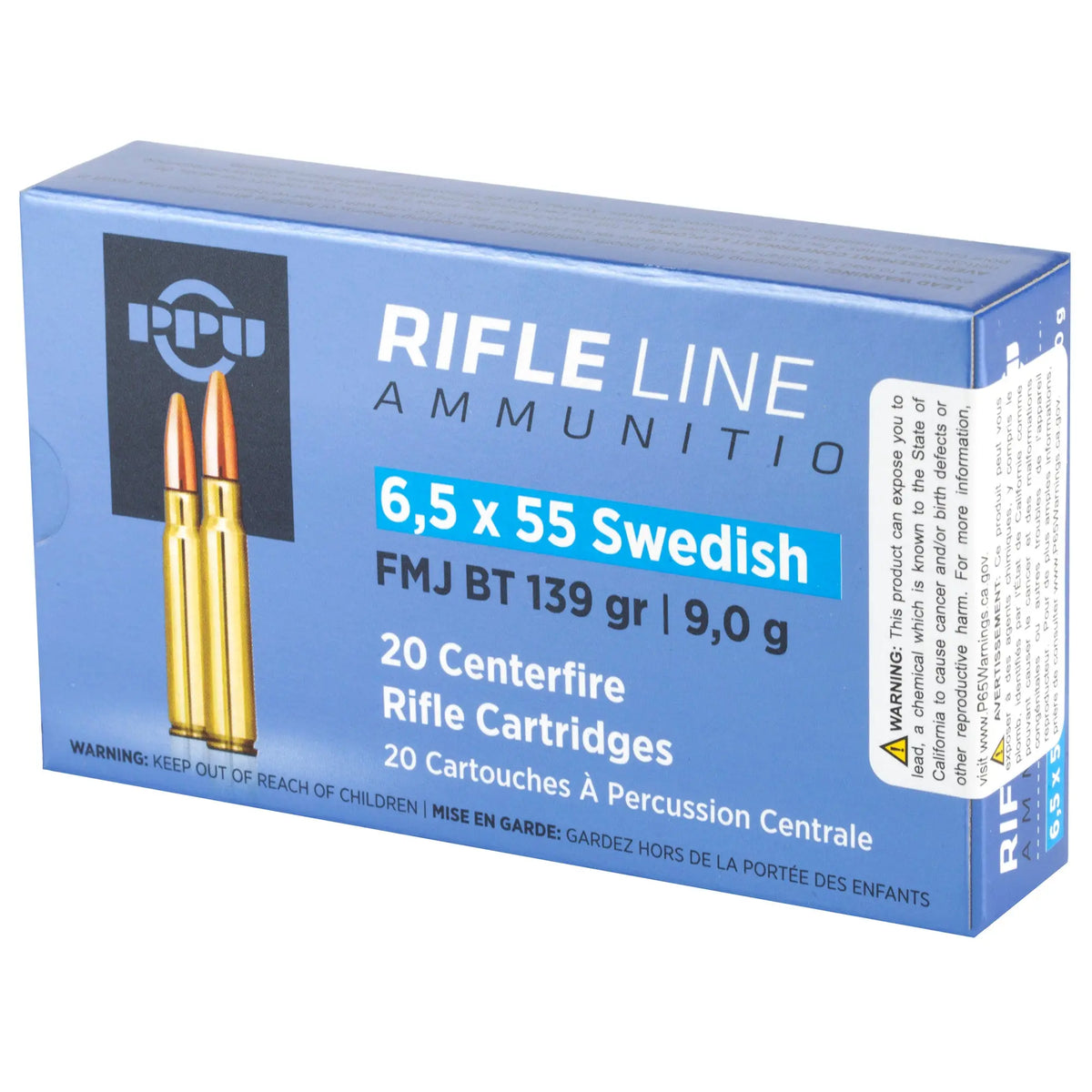 PPU 6.5X55 SWEDISH FMJ 139GR 20/200 - American Ordnance