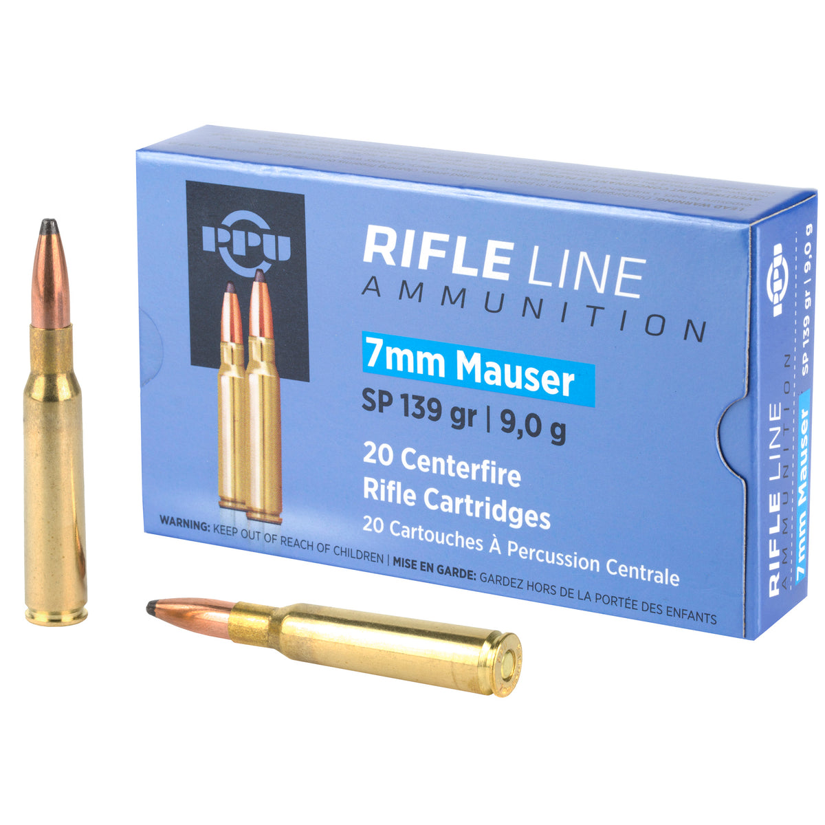 PPU 7MM MAUSER SP 139GR 20/200 - American Ordnance