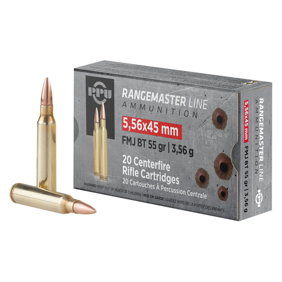 PPU 556NATO 55GR RM FMJ 20/1000 - American Ordnance