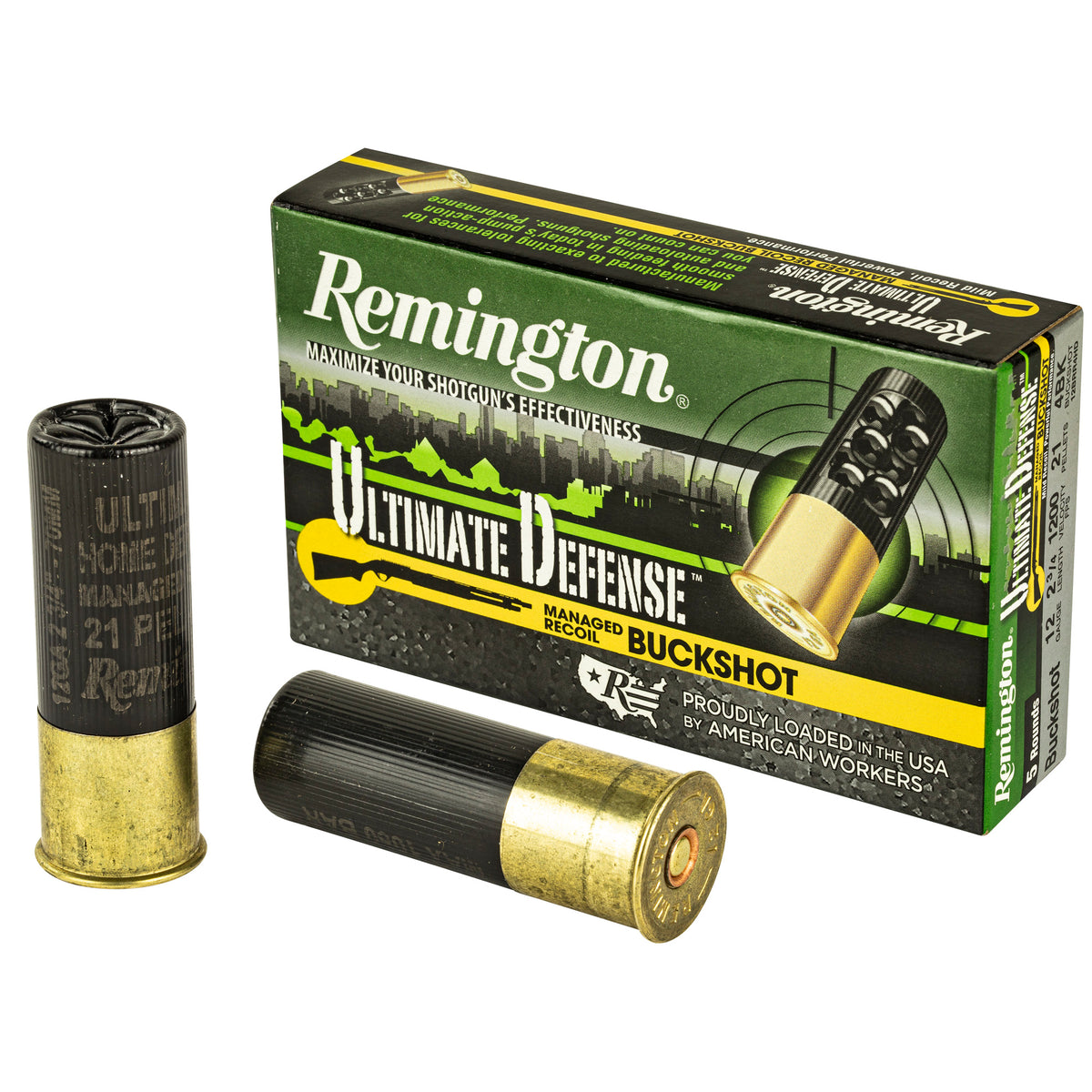 REMINGTON ULT DEF 12GA 2.75&quot; 4 BUCK 5RD