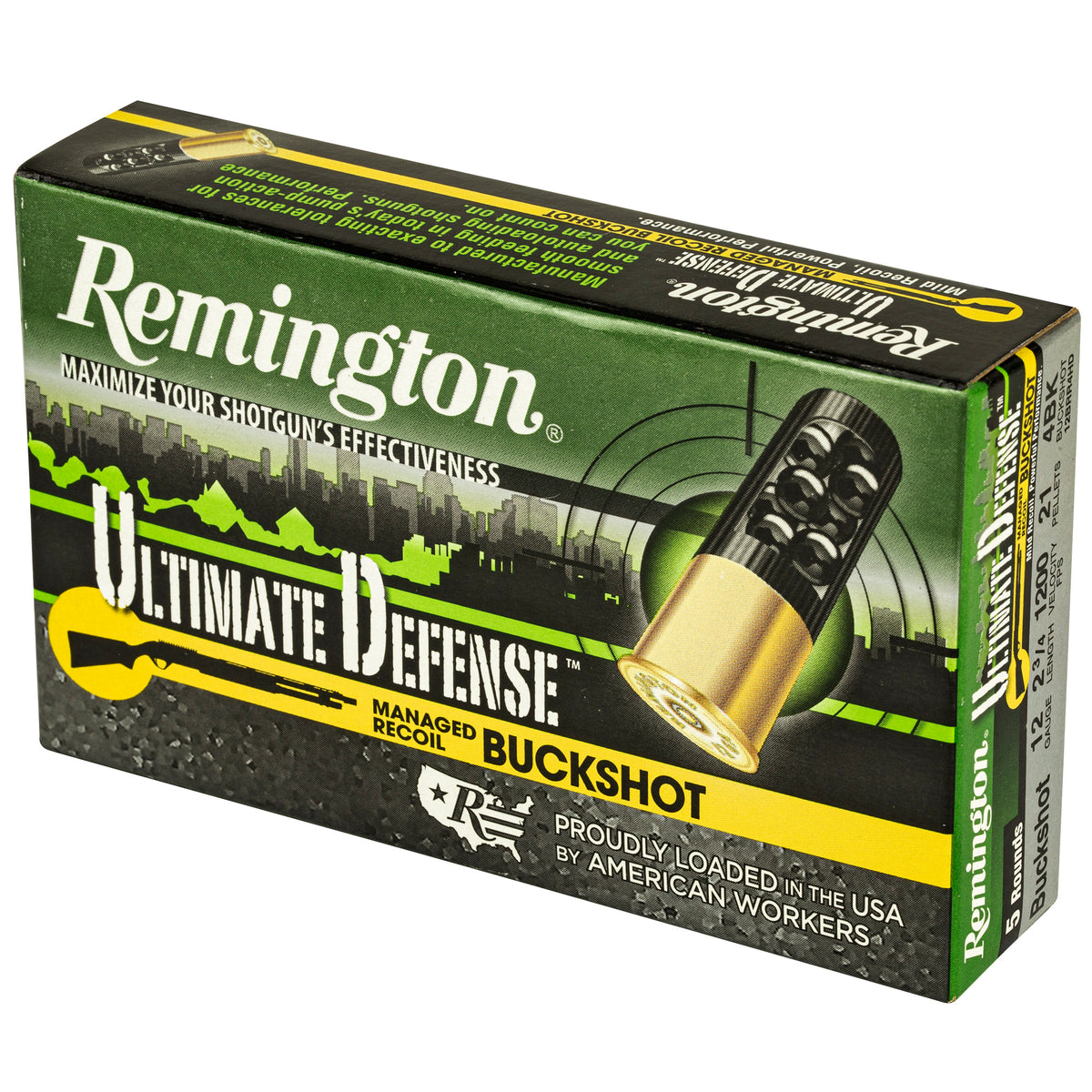 REMINGTON ULT DEF 12GA 2.75&quot; 4 BUCK 5RD