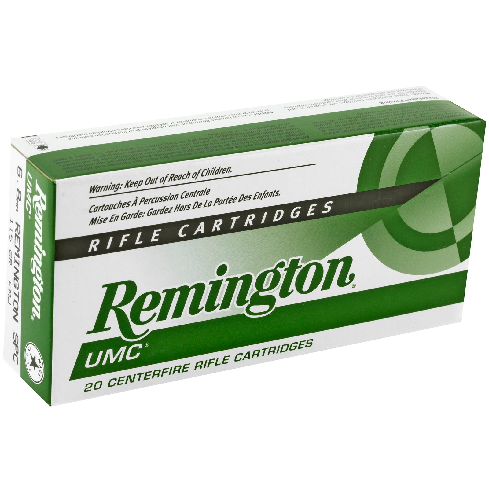 REM UMC 6.8SPC 115GR FMJ 20/200 - American Ordnance