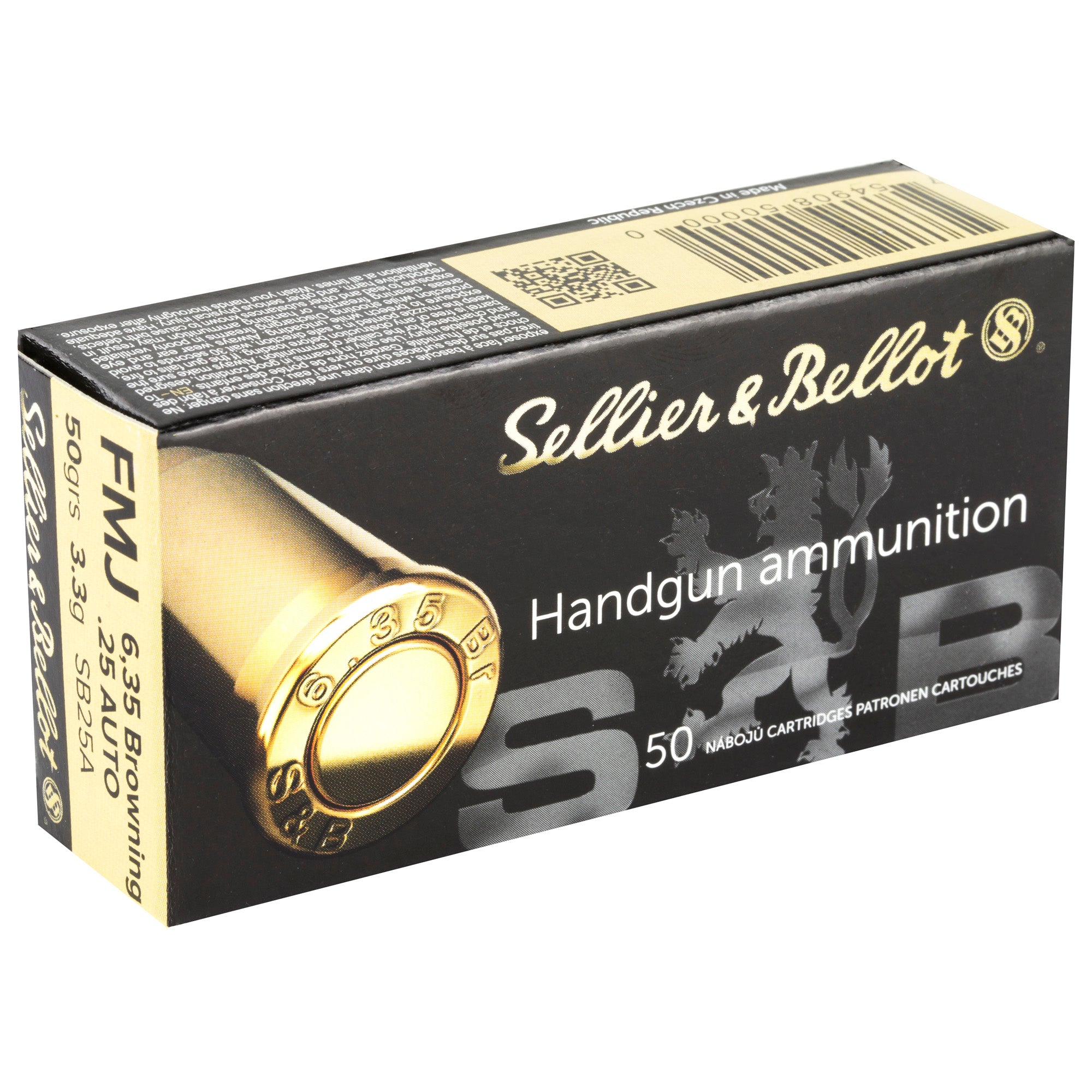 S&B 25ACP 50GR FMJ 50/2000 - American Ordnance