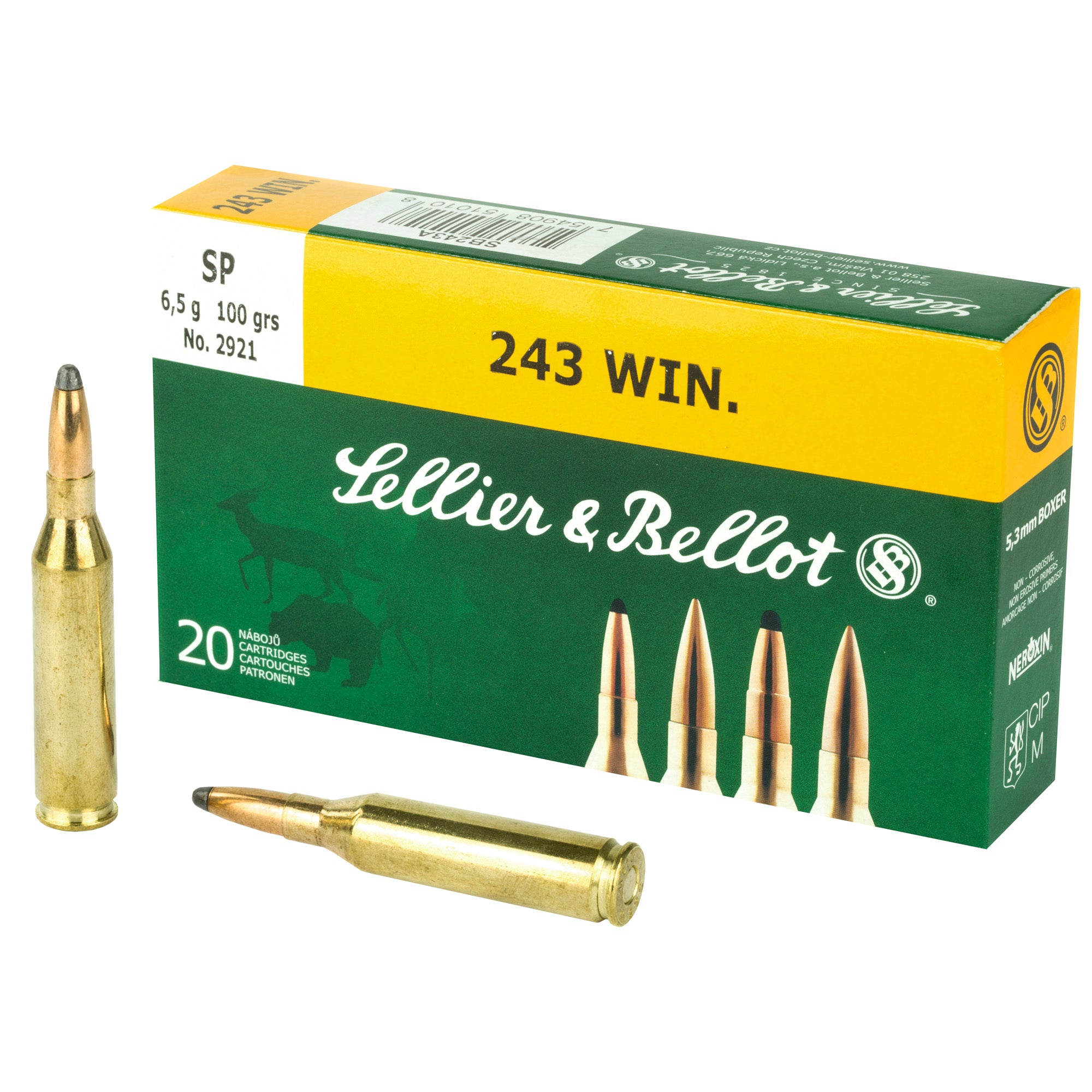 S&B 243WIN 100GR SP 20/500 - American Ordnance